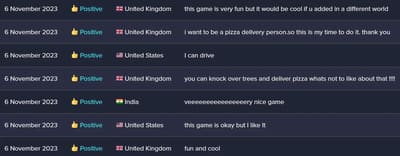 Feedback from GameHub players to the game
